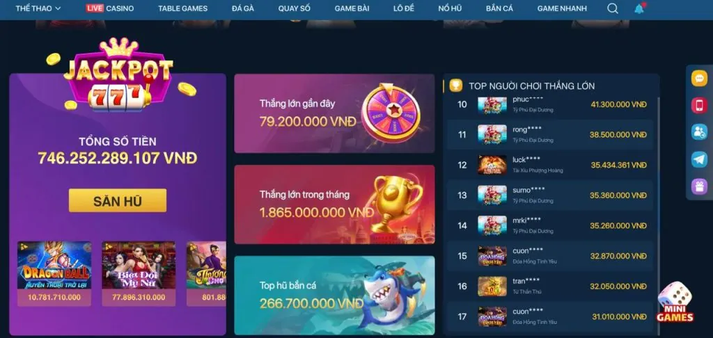 Các loại trò chơi nổ hũ đa dạng tại Sunwin20 Win